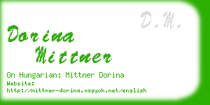 dorina mittner business card